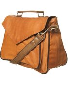 Topshop Tan 70s Leather Satchel - Lyst