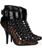 Givenchy Patent-leather Cage Ankle Boots - Lyst