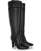 Saint Laurent Passy Leather Knee Boots - Lyst