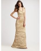 Nicole Miller Metallic Gown - Lyst