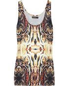 Supertrash Trustee Printed Stretch Satin-jersey Tank - Lyst