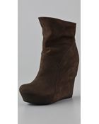 Vic Matie' Platform Wedge Booties - Lyst