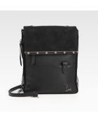 Christian Louboutin Edie Suede and Leather Shoulder Bag - Lyst