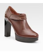 Robert Clergerie Leather Platform Ankle Boots - Lyst
