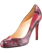 Christian Louboutin Simple Python Pump - Lyst