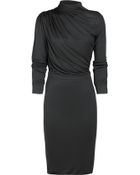 Fendi Crepe-jersey Pencil Dress - Lyst
