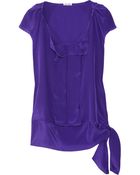 Miu Miu Silk Crepe De Chine Top - Lyst