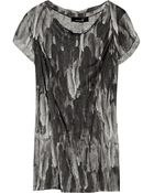 Isabel Marant Feather-print Linen Top - Lyst