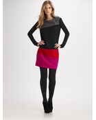 DKNY Colorblock Wool Dress - Lyst