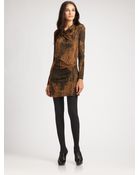 Edun Ruched Funnel Neck Dress - Lyst