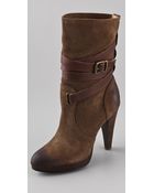 Frye Harlow Mid Heel Boots - Lyst
