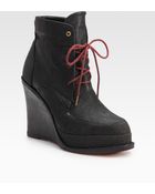 Rag & Bone Dolgan Suede & Leather Wedge Ankle Boots - Lyst