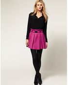 ASOS Collection Asos Wool Touch Skirt with Belt - Lyst