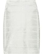 Hervé Léger Metallic Bandage Mini Skirt - Lyst