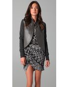 Thakoon Leather Trim Jacket - Lyst