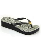 Tory Burch Wedge Flip Flop - Black Rubber Thong - Lyst