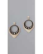 Belle Noel Egyptian Drop Hoop Earrings - Lyst