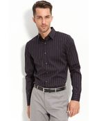 Calibrate Trim Fit Dobby Stripe Sport Shirt - Lyst