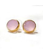 Toosis Pink Quartz Stud Earrings - Lyst