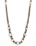 Givenchy Vanguard Faux Pearl & Chain Long Necklace - Lyst
