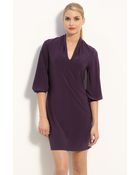 Komarov V-neck Jersey Shift Dress - Lyst