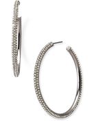 Nadri Large Pavé Crystal Hoop Earrings - Lyst