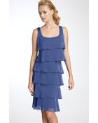 Patra Beaded Iridescent Chiffon Dress - Lyst