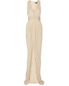 Robert Rodriguez Knot-front Crepe-jersey Gown - Lyst