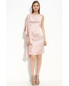 St. John Evening Liquid Satin Dress - Lyst