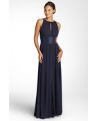 Js Boutique Cutaway Shoulder Beaded Waist Gown - Lyst