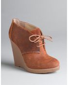 Enzo Angiolini Suede Lace-up Platform Wedge Boots - Lyst