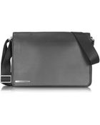 Porsche Design Black Leather Messenger Bag - Lyst