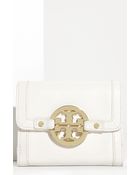 Tory Burch Amanda Angelux Double Flap French Wallet - Lyst