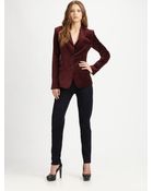 Elie Tahari Stretch Velvet Kimberly Jacket - Lyst