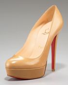 Christian Louboutin Leather Platform Pump - Lyst