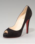 Christian Louboutin Peep-toe Platform Pump - Lyst