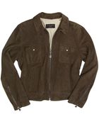Forzieri Brown Four-pocket Leather Zip Jacket - Lyst