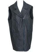 Acne Studios Magentic Sleeveless Leather Biker Jacket - Lyst