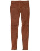 Balmain Leather Biker Trousers with Zip Detail - Lyst