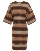 Chloé Striped Virgin Wool and Mohair-blend Coat - Lyst
