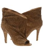 Maison Margiela Leather Scale Embellished Ankle Boots - Lyst