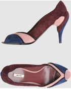 Miu Miu Pumps With Open Toe - Lyst