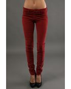 Sold Design Lab Skinny Cord Pant in Red - Lyst