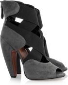 Alaïa Cross-strap Suede Sandals - Lyst