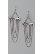 Low Luv X Erin Wasson Bone & Chain Earrings - Lyst