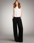 Theyskens' Theory Pleated Wide-leg Pants - Lyst