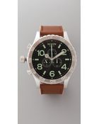 Nixon 51-30 Chrono Leather Watch - Lyst
