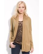MICHAEL Michael Kors Drape Front Cardigan (petite) - Lyst