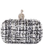 Alexander McQueen Heraldry Skull Tweed Box Clutch - Lyst