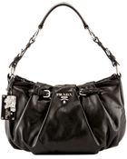 Prada Soft Calf Buckle Hobo - Lyst